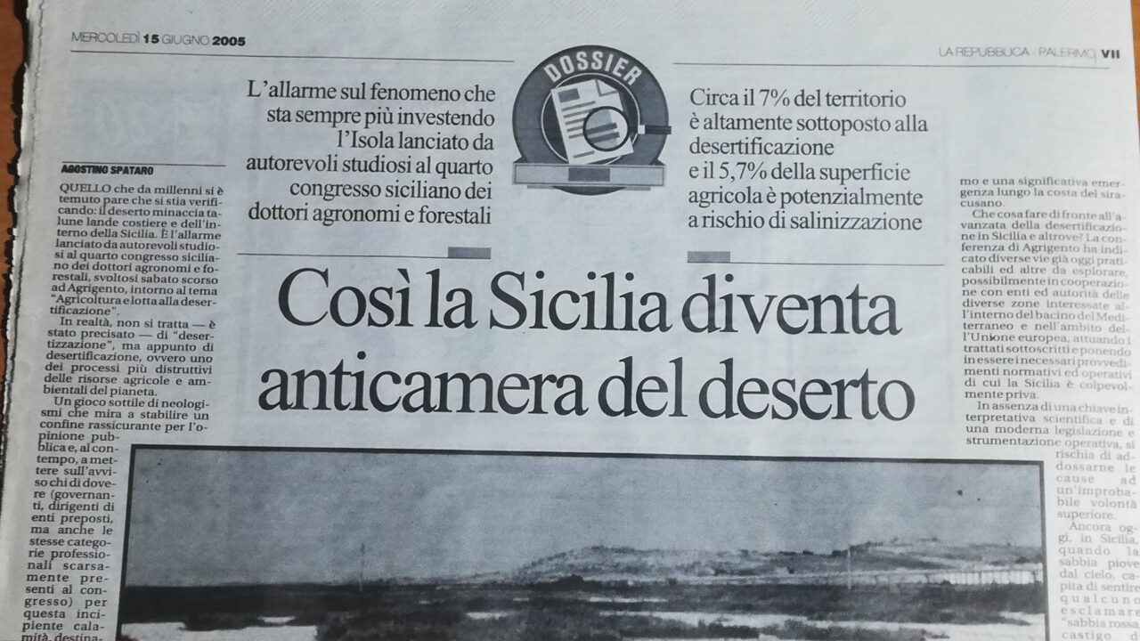 ACQUA : EMERGENZA CONTINUA